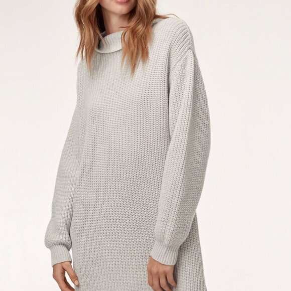 Aritzia Wilfred Free Montpellier Turtleneck Sweater Dress Grey Size XS - Picture 1 of 4